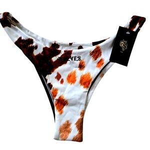 Darc Sport SHE Wolves Forever Nikita Bottom Canyon Cow Print Swimsuit Small